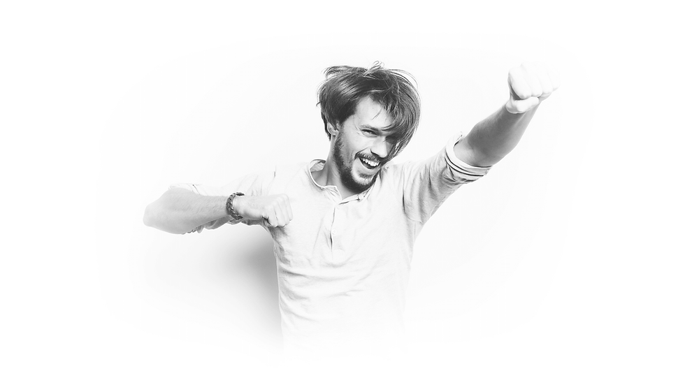 Man raising his hand