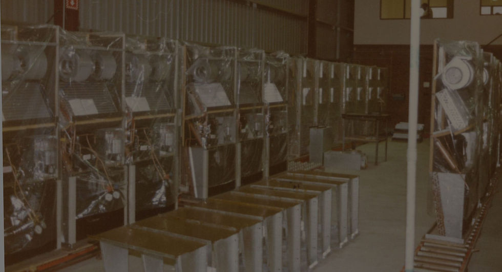 Machine with plastics wrap up