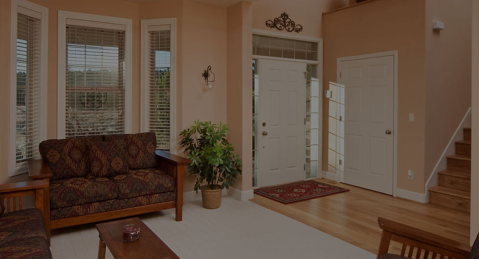 A door beside the living room