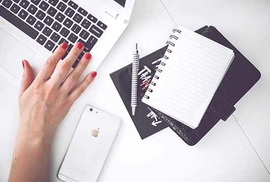 Notebook and pen