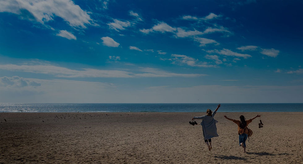 Two girls on a beach