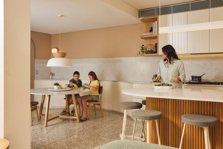 Family in Kitchen